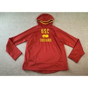Nike Dri Fit USC Trojans Sweatshirt Hooded Collegiate Fan Gear Size Medium